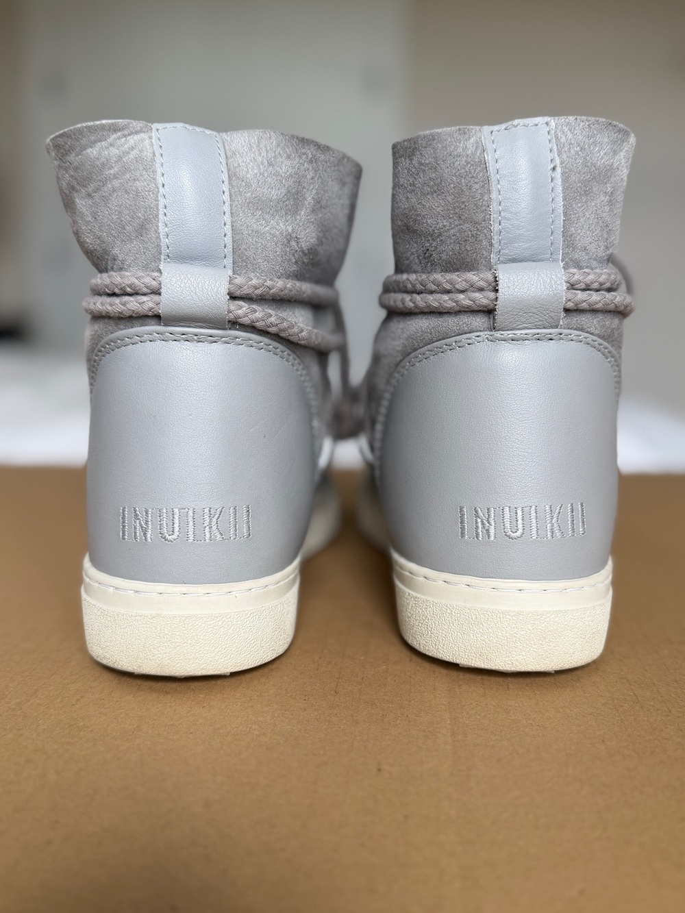 INUIKII Gray Suede Fur Lined Winter Women’s Snow Boots EU 39 - Picture 5 of 9